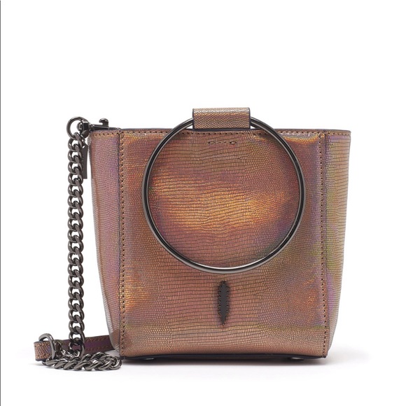 Thacker Le Bucket Mini-Iridescent/Gunmetal Leather - Picture 1 of 3